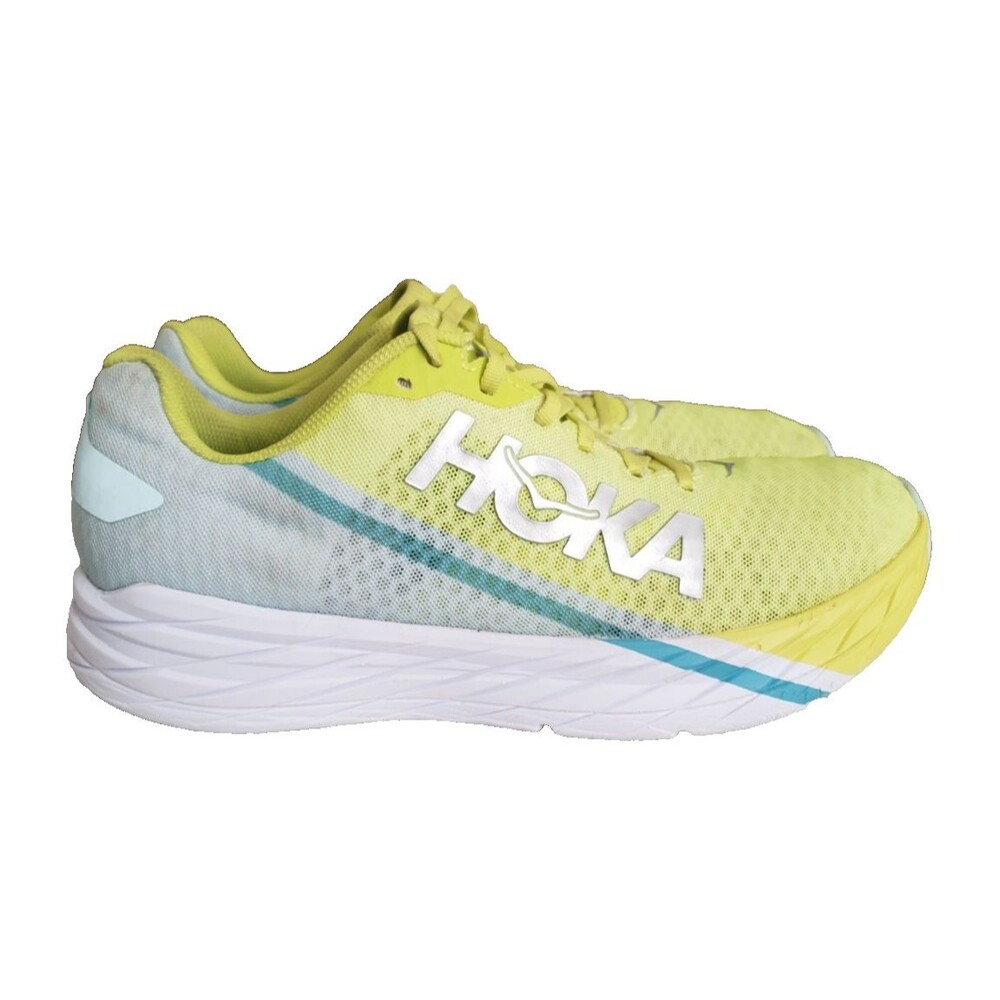 Hoka One One U Rocket X Men's Sz 11 Women's Sz 12 Green Yellow 1113532 BGEPR - Picture 2 of 11